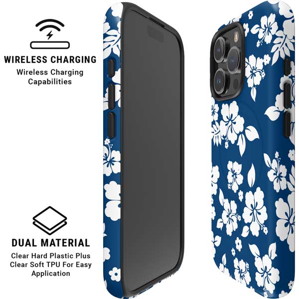 Blue and White iPhone 16 Pro Magsafe Impact Case