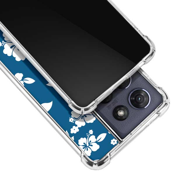 Blue and White Moto G Play 5G (2025) Clear Case