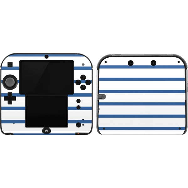 Blue and White Stripes Nintendo Skins