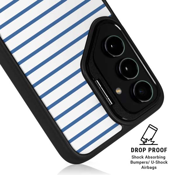 Blue and White Stripes Galaxy S26 Plus Kickstand Case
