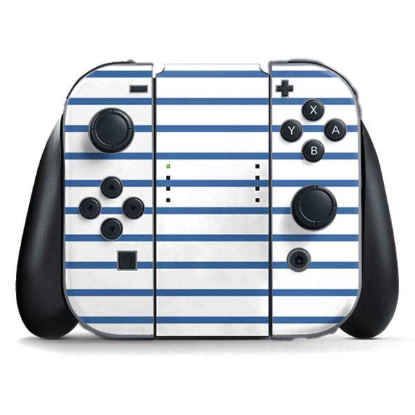 Blue and White Stripes Nintendo Skins