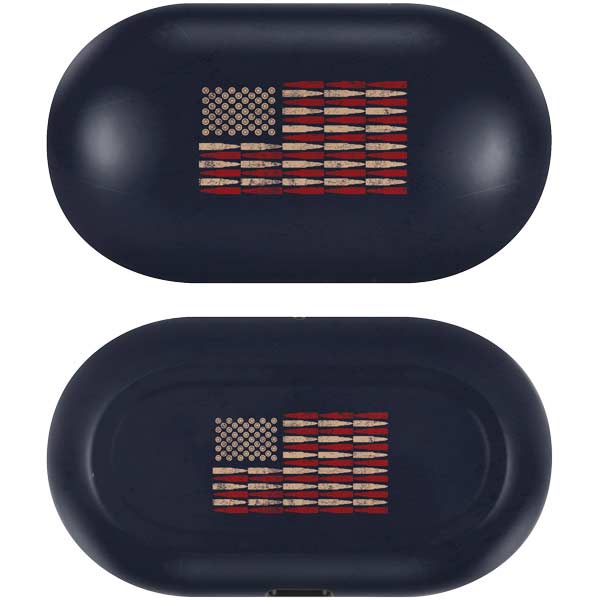 Blue Bullet American Flag Galaxy Buds Skin