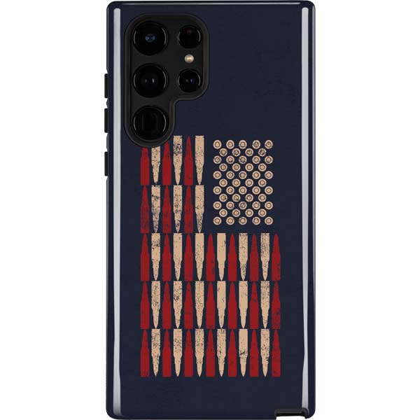 Blue Bullet American Flag Galaxy Cases