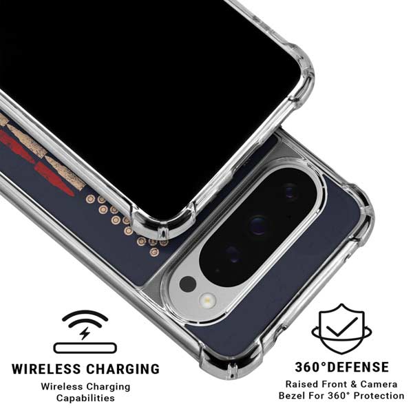 Blue Bullet American Flag Google Pixel 10 Pro Clear Case