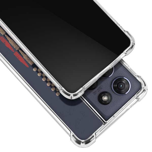 Blue Bullet American Flag Moto G 5G (2025) Clear Case
