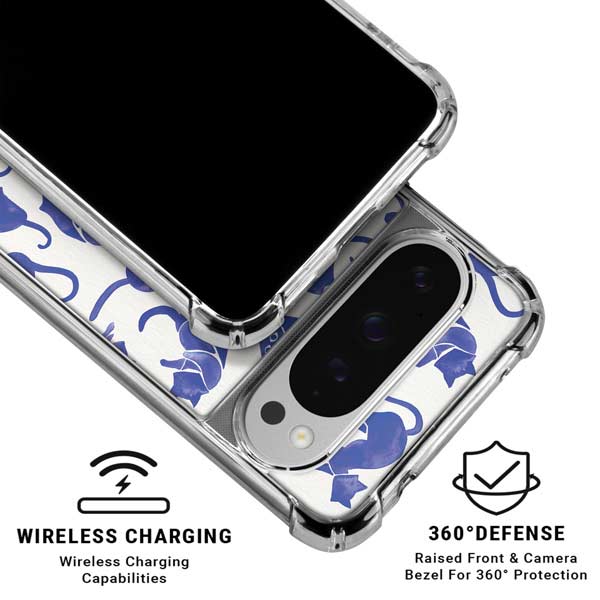 Blue Cats by Cat Coq Google Pixel 10 Pro Clear Case