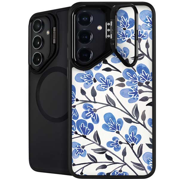 Blue Cherry Blossoms by Cat Coq Galaxy S26 Plus Kickstand Case