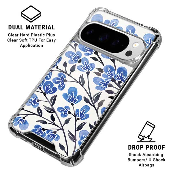 Blue Cherry Blossoms by Cat Coq Google Pixel 10 Pro XL Clear Case