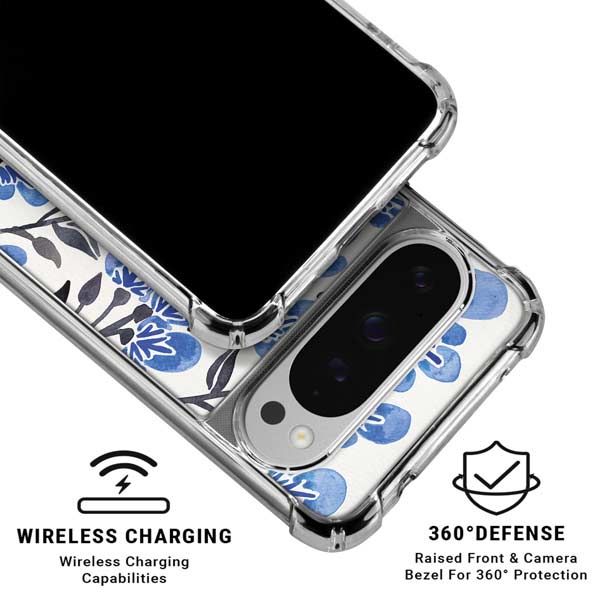 Blue Cherry Blossoms by Cat Coq Google Pixel 10 Pro XL Clear Case
