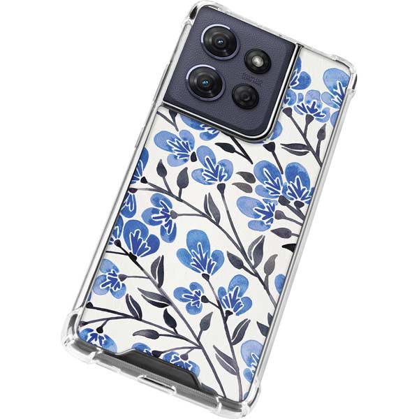 Blue Cherry Blossoms by Cat Coq Moto G 5G (2025) Clear Case