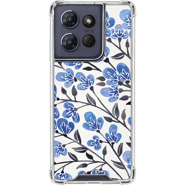 Blue Cherry Blossoms by Cat Coq Moto G Play 5G (2025) Clear Case