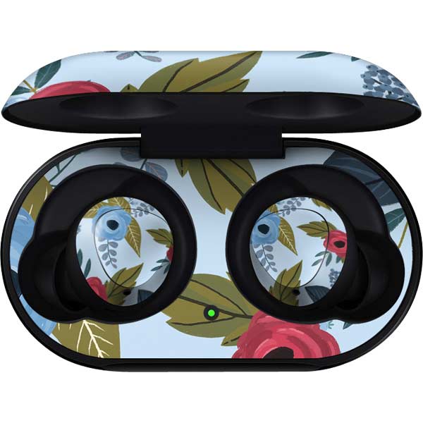 Blue Fall Flowers Galaxy Buds Skin