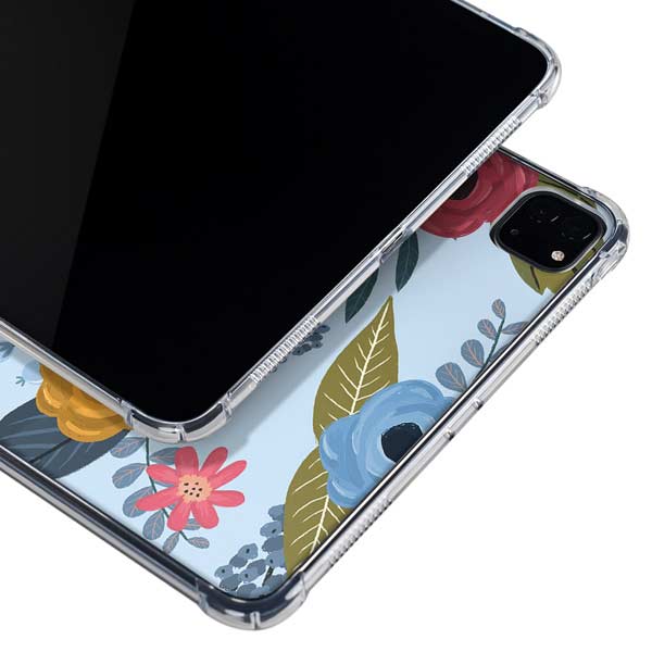 Blue Fall Flowers iPad Cases