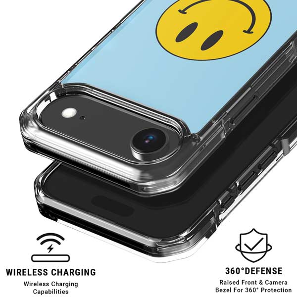 Blue Happy Face iPhone 17 Air Clear Case