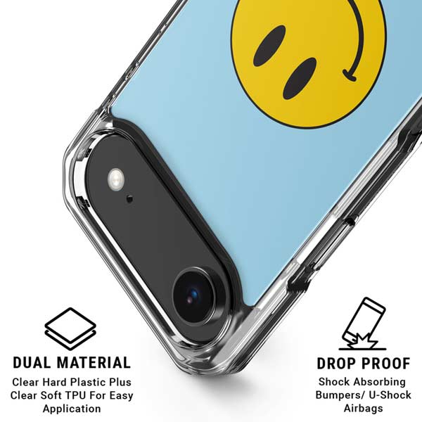 Blue Happy Face iPhone 17 Air Clear Case