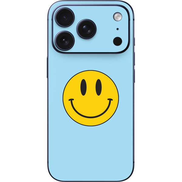 Blue Happy Face iPhone 17 Pro Skin
