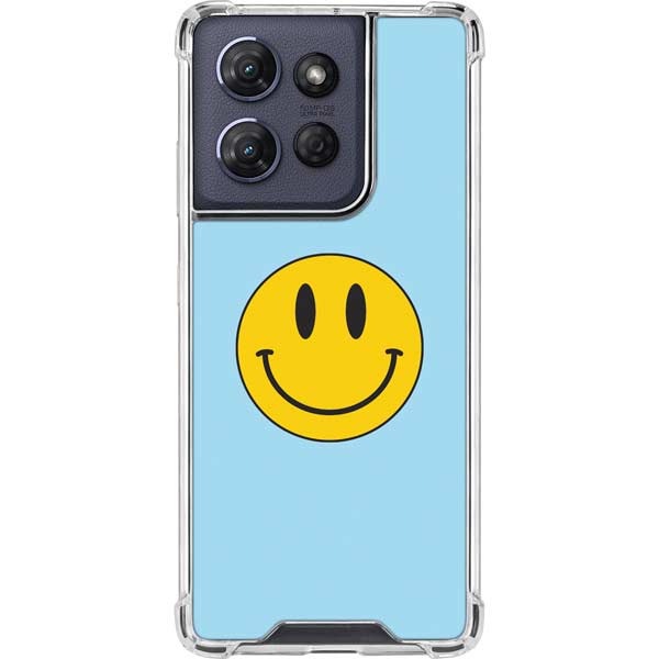 Blue Happy Face Moto G Power 5G (2025) Clear Case