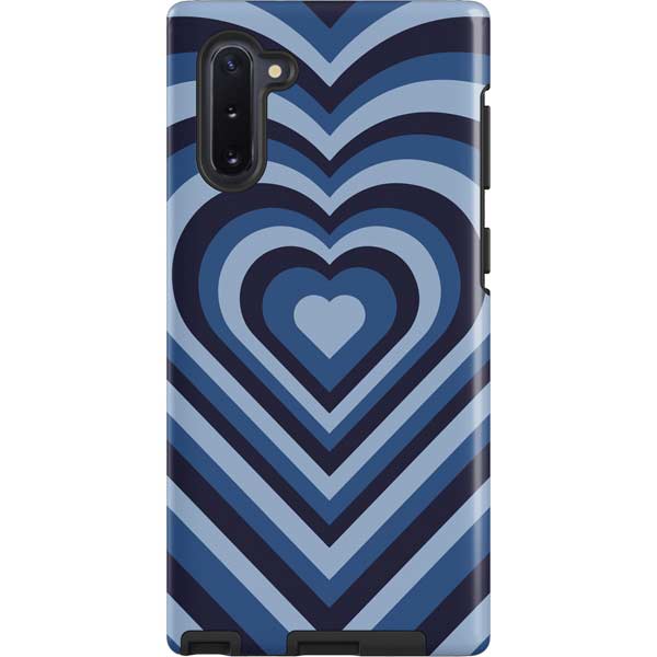 Blue Heart Pattern Galaxy Cases