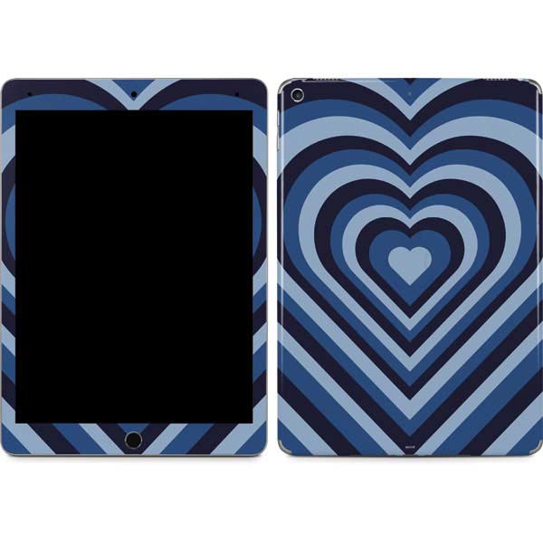 Blue Heart Pattern iPad Skins