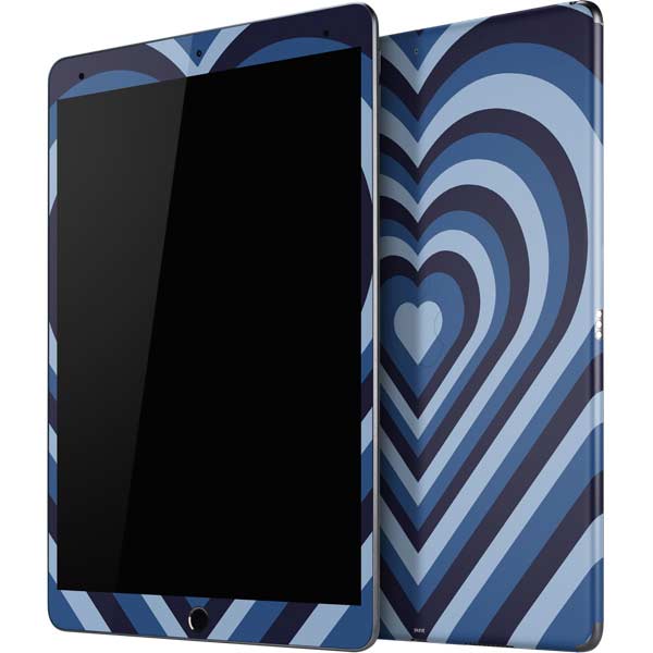 Blue Heart Pattern iPad Skins