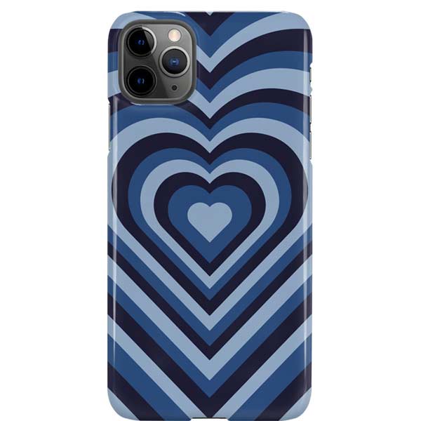 Blue Heart Pattern iPhone Cases