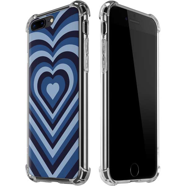 Blue Heart Pattern iPhone Cases