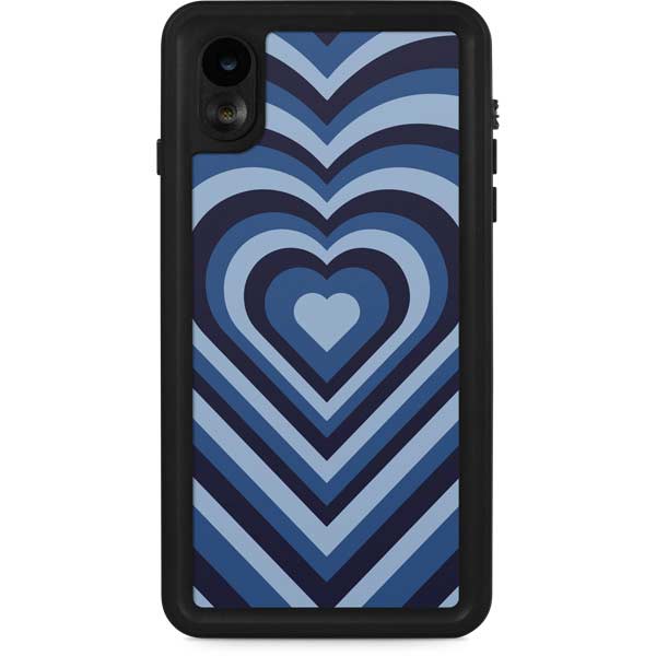 Blue Heart Pattern iPhone Cases