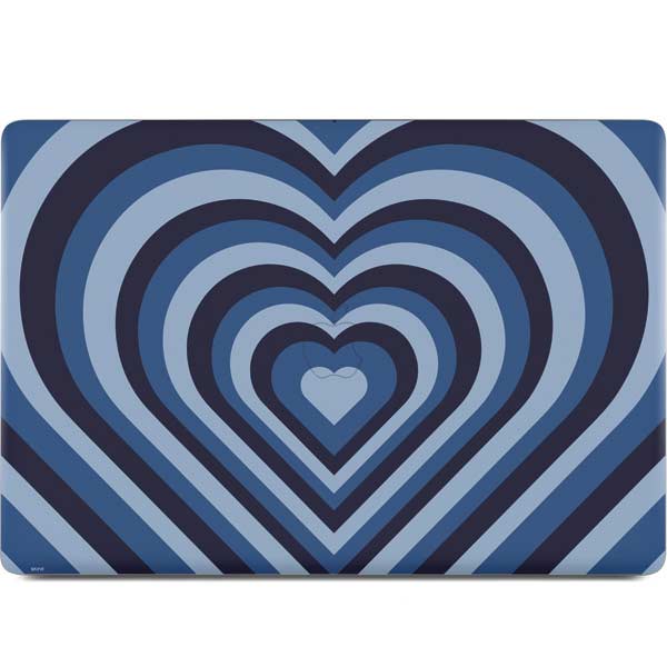 Blue Heart Pattern MacBook Skins