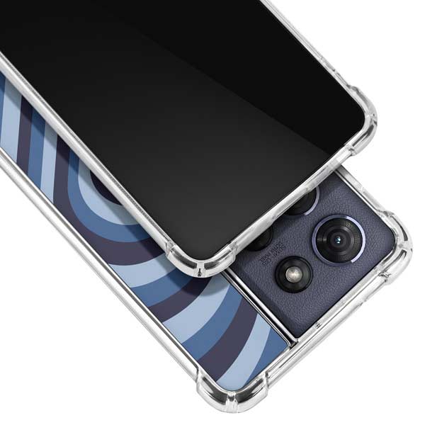 Blue Heart Pattern Moto G 5G (2025) Clear Case