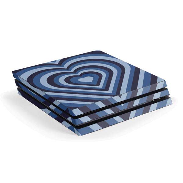 Blue Heart Pattern PlayStation PS4 Skins