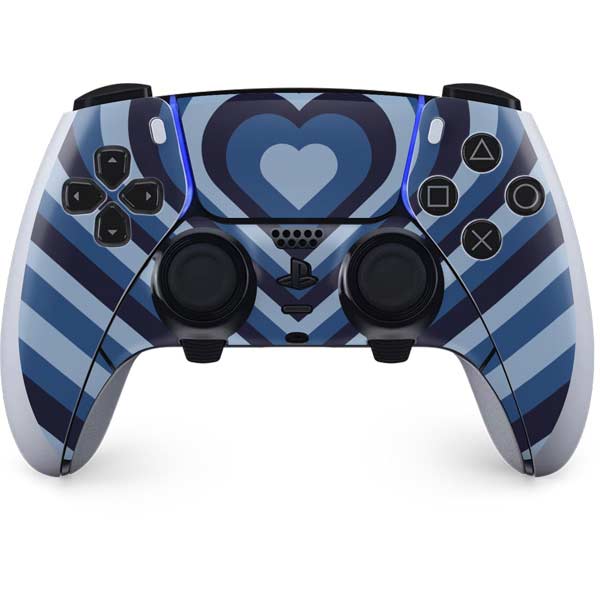 Blue Heart Pattern PlayStation PS5 Skins