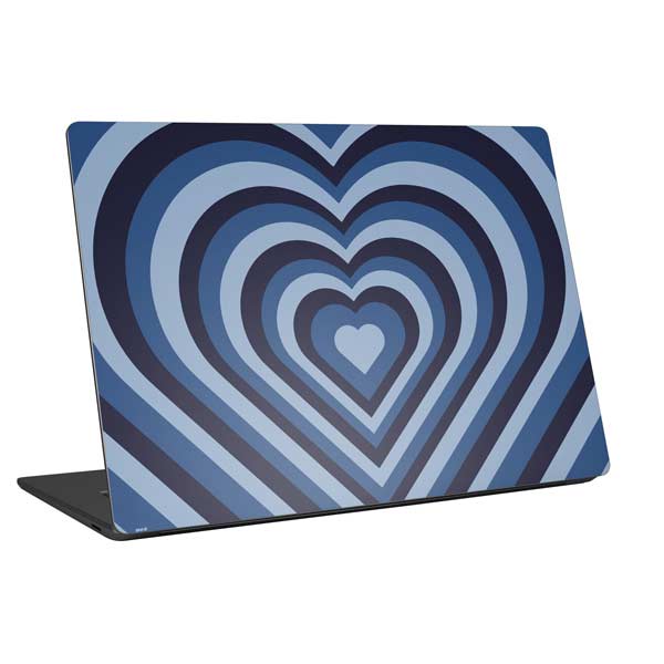 Blue Heart Pattern Laptop Skins