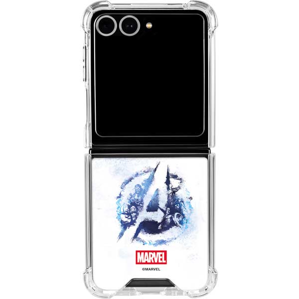 Marvel Avengers Blue Logo Galaxy Z Flip7 Clear Case
