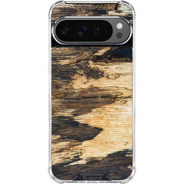 Blue Resin Wood Google Pixel 10 Pro Clear Case