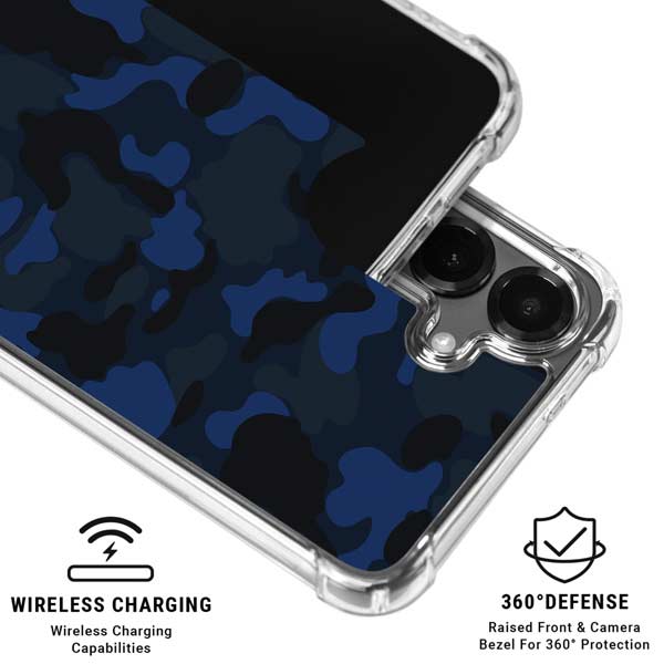 Blue Street Camo Galaxy S26 Clear Case