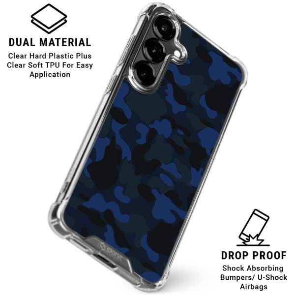 Blue Street Camo Galaxy S26 Clear Case