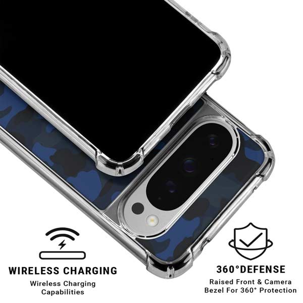Blue Street Camo Google Pixel 10 Pro Clear Case