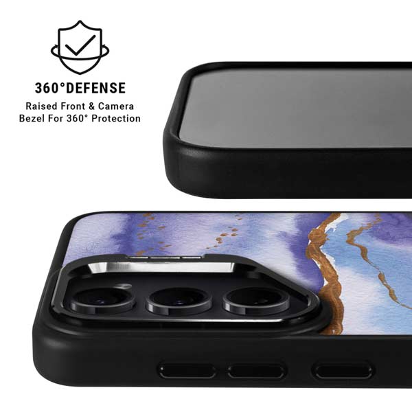 Blue Violet Watercolor Geode Galaxy S26 Kickstand Case