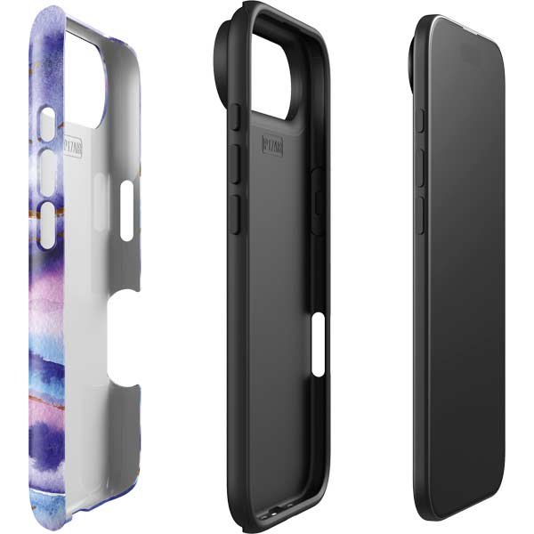 Blue Violet Watercolor Geode iPhone 17 Air Impact Case