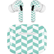 Blue White Chevron AirPods Skins