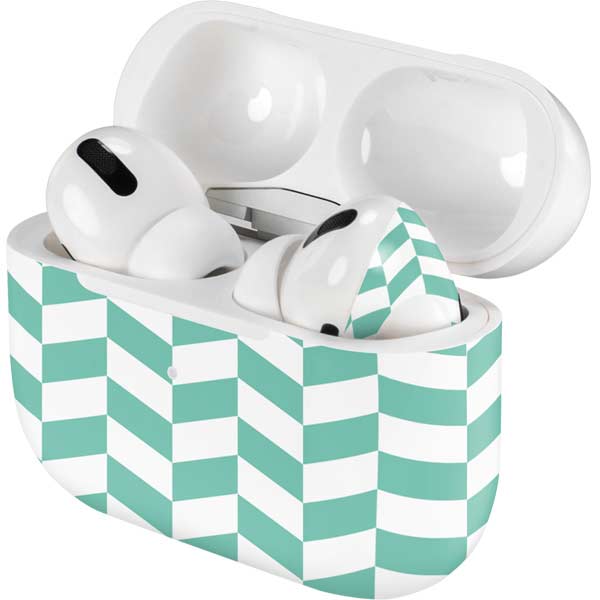 Blue White Chevron AirPods Skins