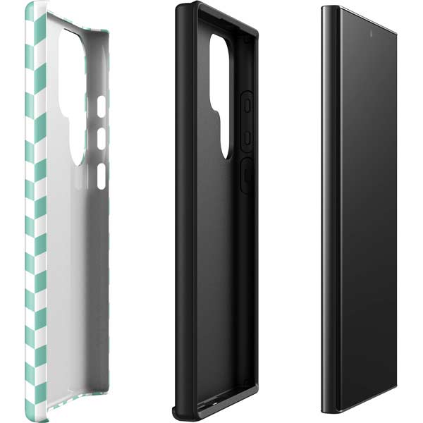 Blue White Chevron Galaxy S23 Ultra Pro Case