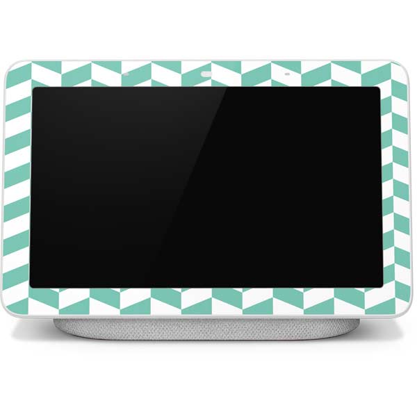 Blue White Chevron Google Home Hub Skin