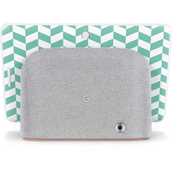 Blue White Chevron Google Home Hub Skin