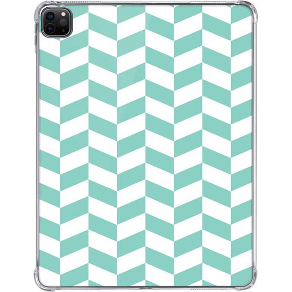 Blue White Chevron iPad Pro 11in (2024) Clear Case