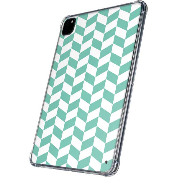 Blue White Chevron iPad Pro 11in (2024) Clear Case