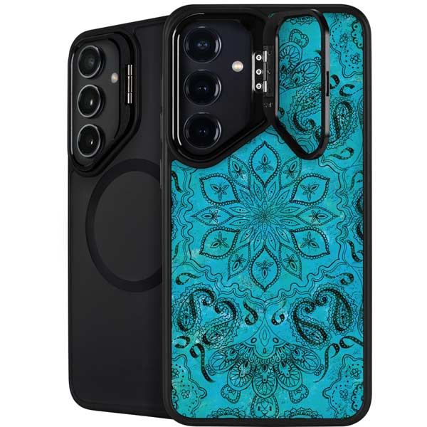 Blue Zen Ginseng Galaxy S26 Kickstand Case