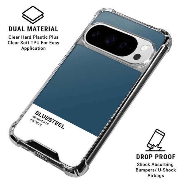 Bluesteel Color Palette Google Pixel 10 Pro XL Clear Case