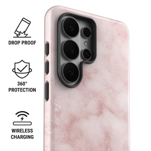 Blush Marble Galaxy S26 Ultra Impact Case