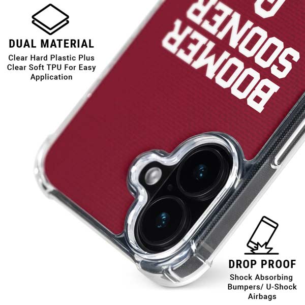 University of Oklahoma Boomer Sooner iPhone 17 Clear Case